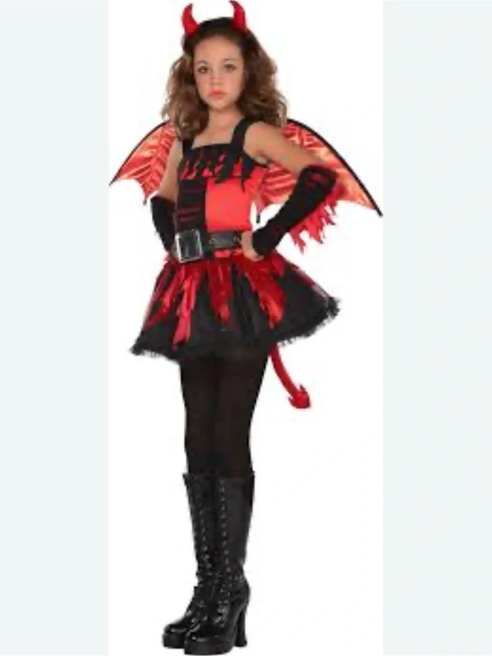Red & Black Devil Wings Costume for Kids horns and tail not included